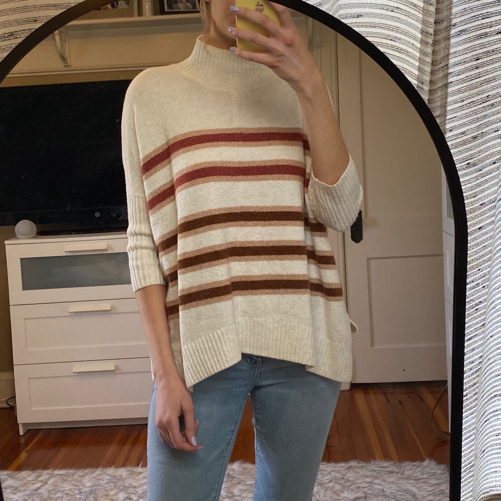Loft 1/2 Sleeve Turtleneck Sweater